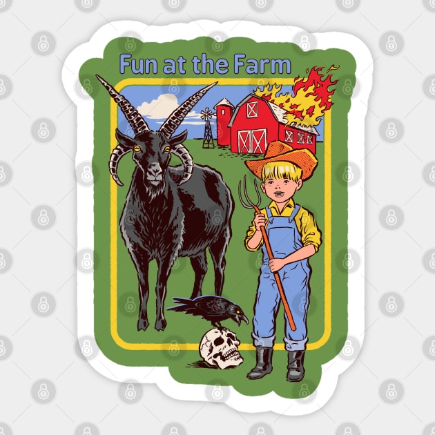 Fun at the Farm Sticker by Steven Rhodes